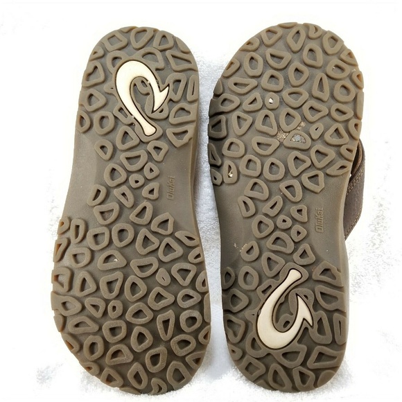 B34 OLUKAI OHANA MEN’S FLIP FLOP SANDALS BROWN 7.5 main image 4